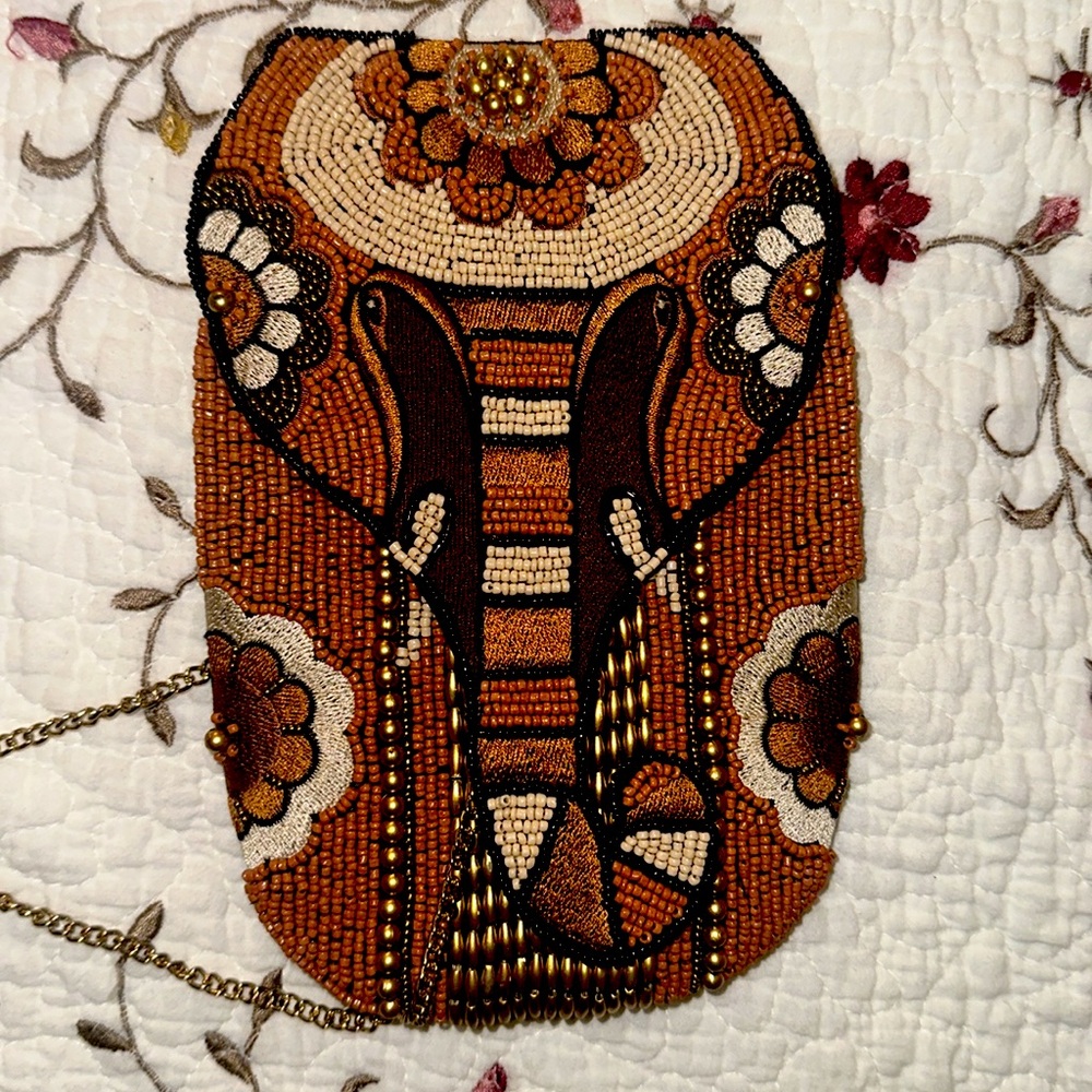 Beaded Elephant Crossbody